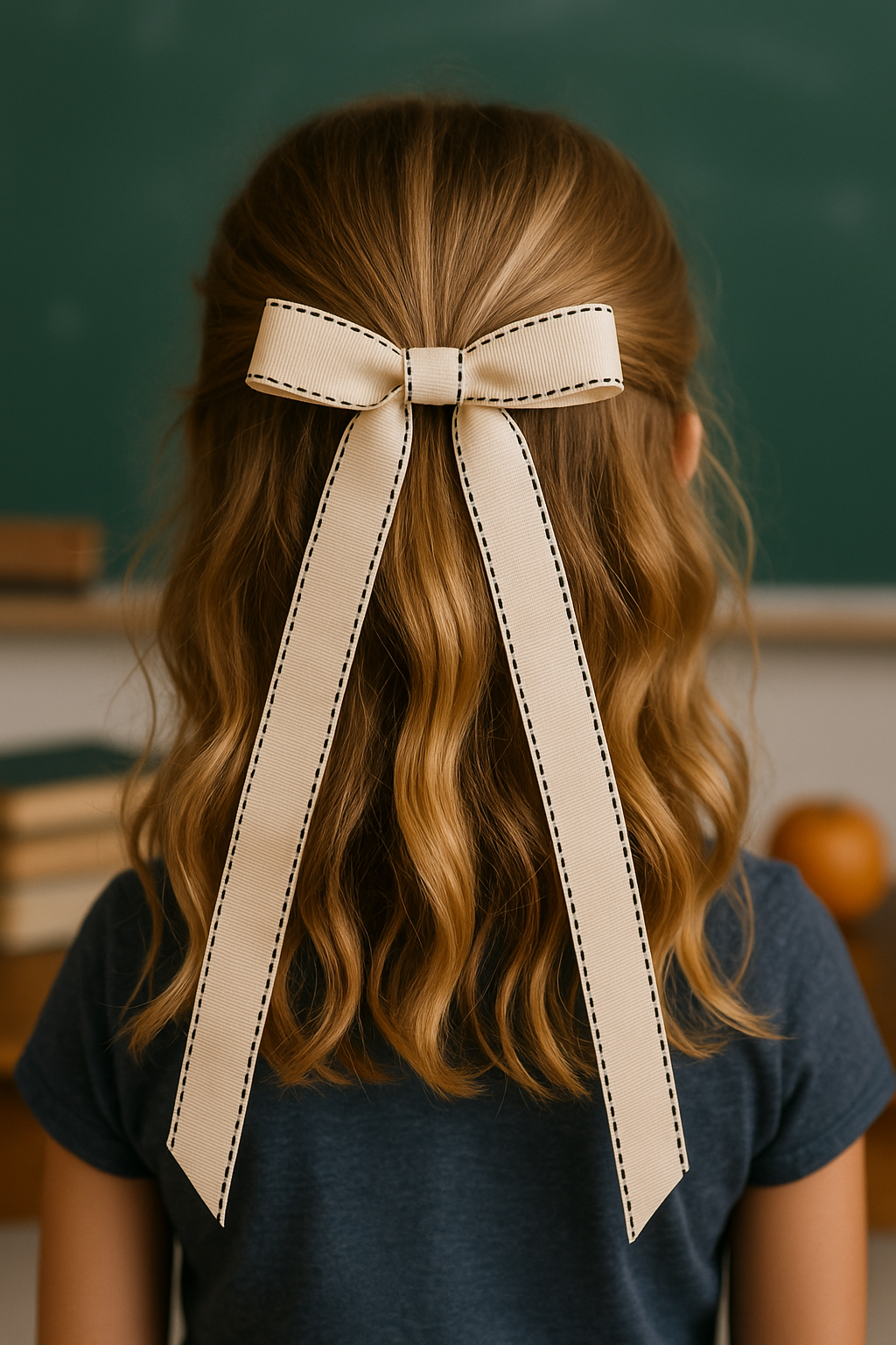 Siyah Punto Dikişli Kuyruklu Balerin Fiyonk Otomatik Klips