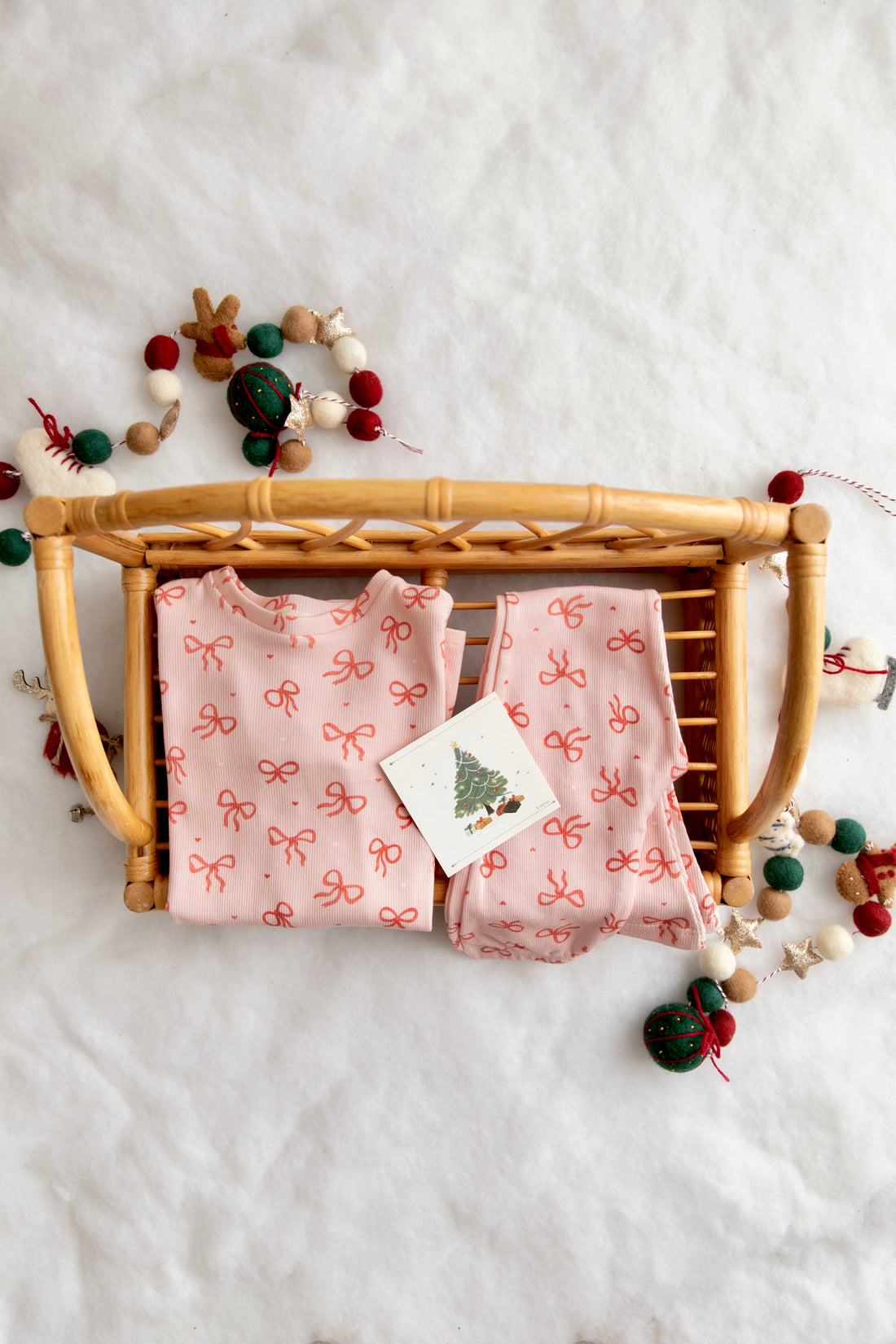 Mini Fiyonk Desenli Ribana Set Takım