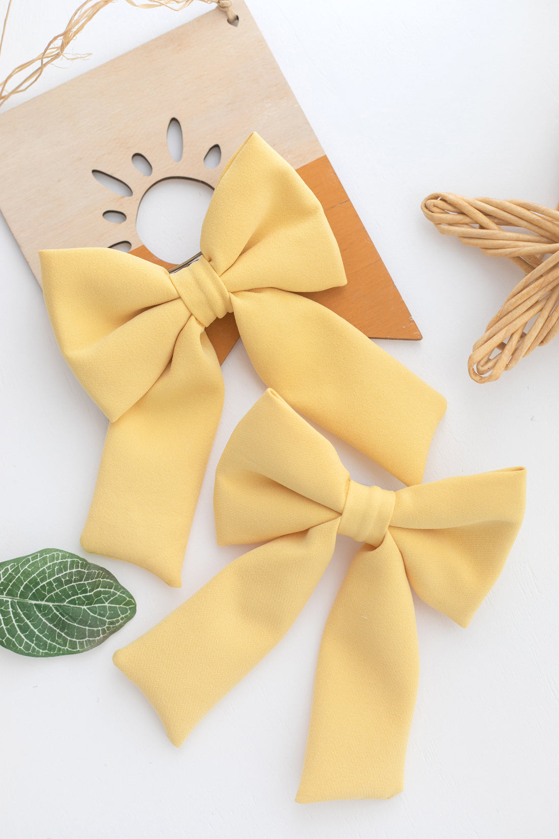 Pastel Sarı Kuyruklu Balerin Fiyonk Otomatik Klips