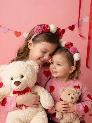Valentines Pompom Taç