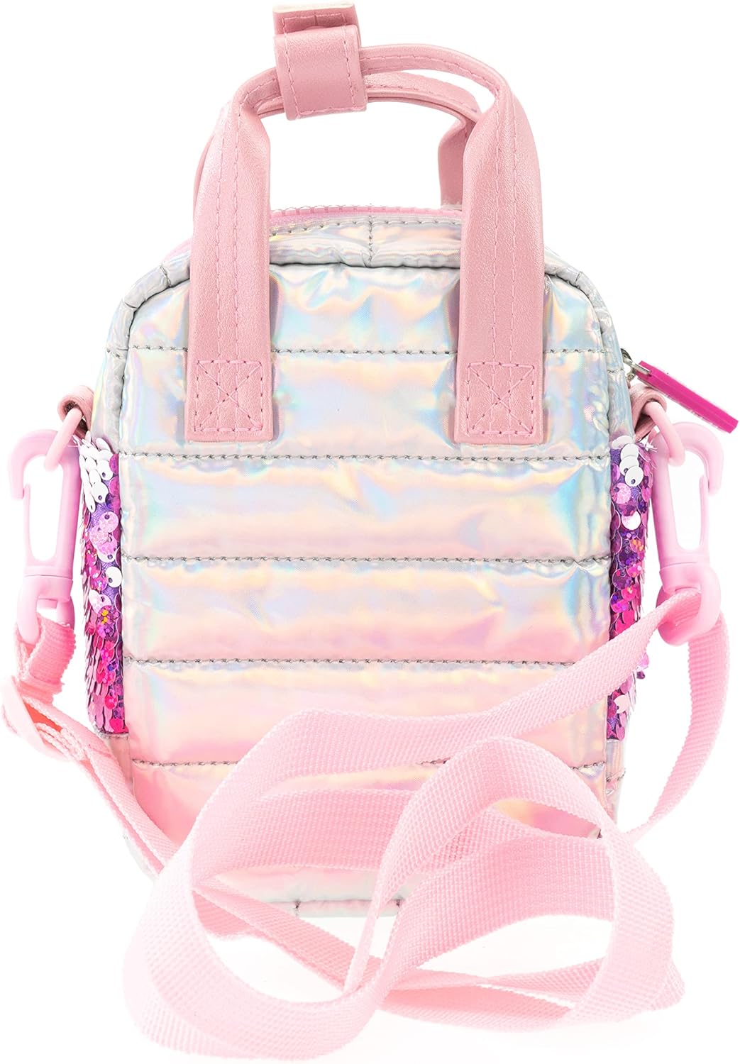 Girabrilla Hologram Sequined Tweed Fabric Luggage Shoulder Bag