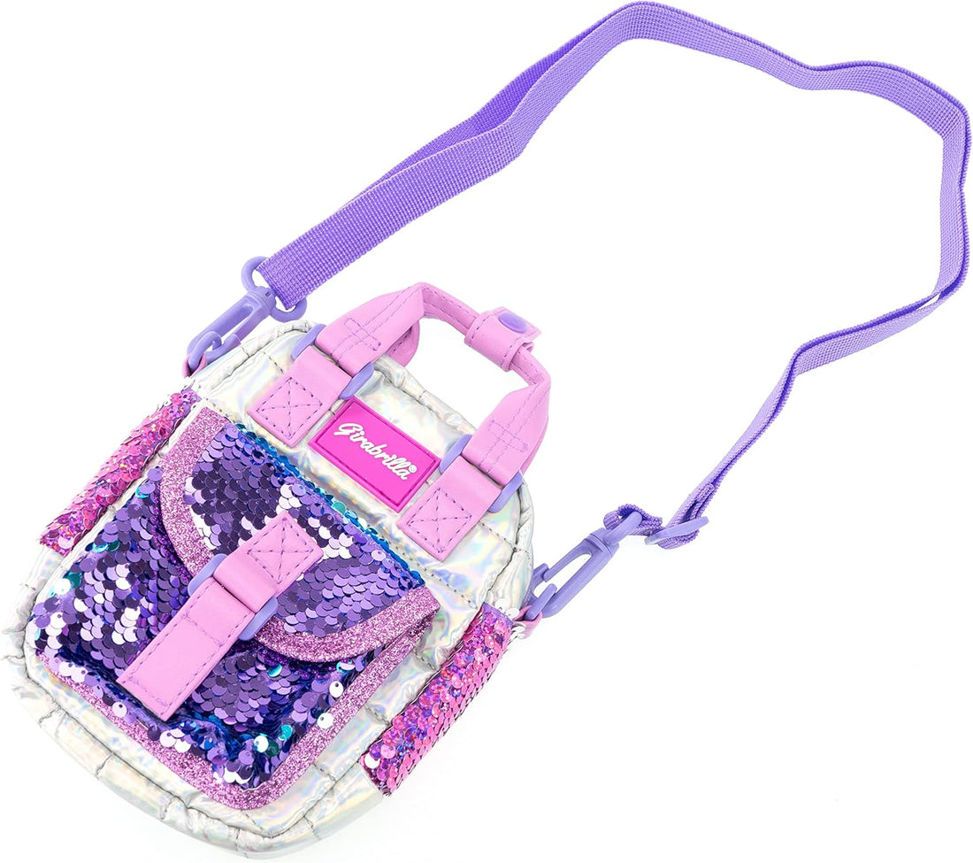 Girabrilla Hologram Sequined Tweed Fabric Luggage Shoulder Bag