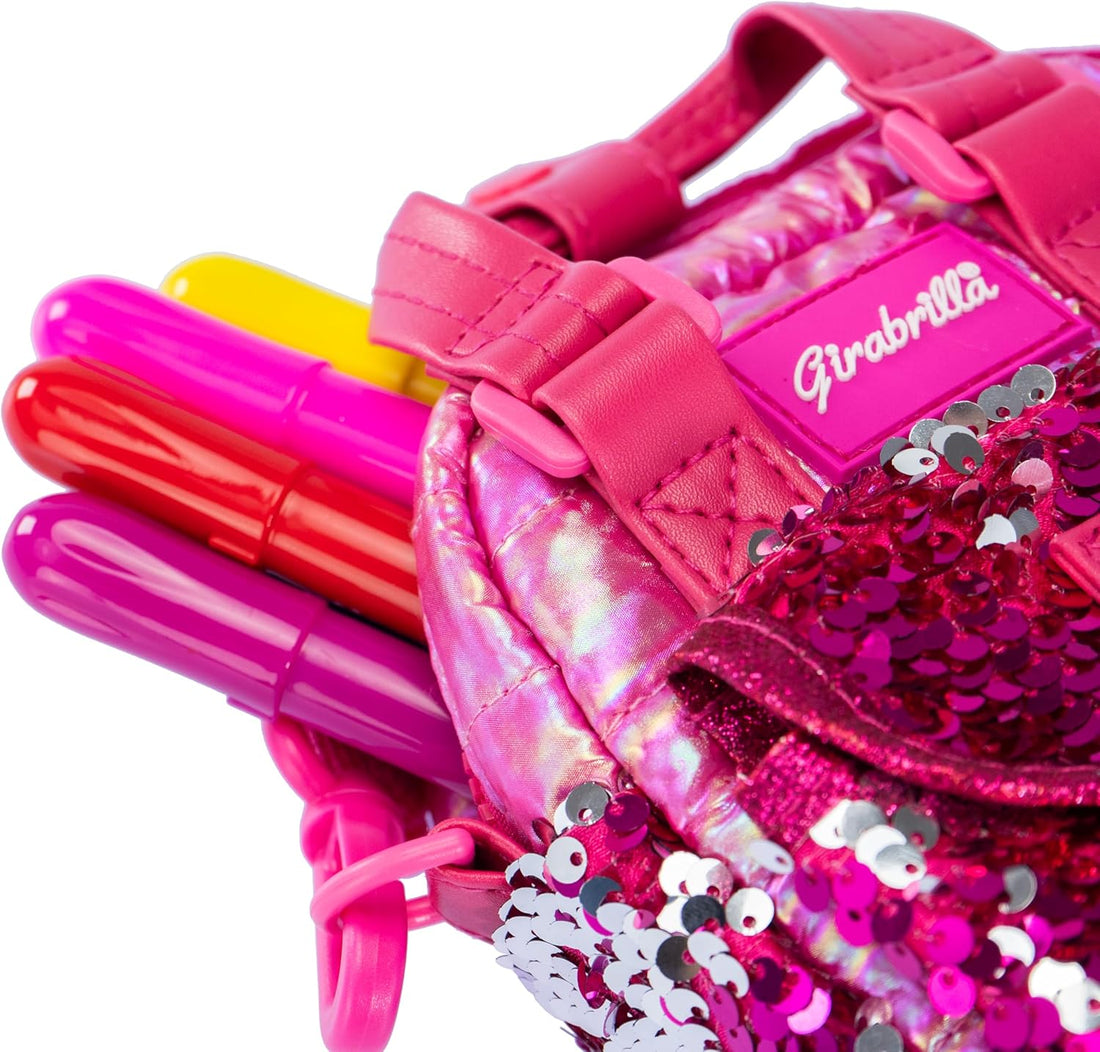 Girabrilla Hologram Sequined Tweed Fabric Luggage Shoulder Bag