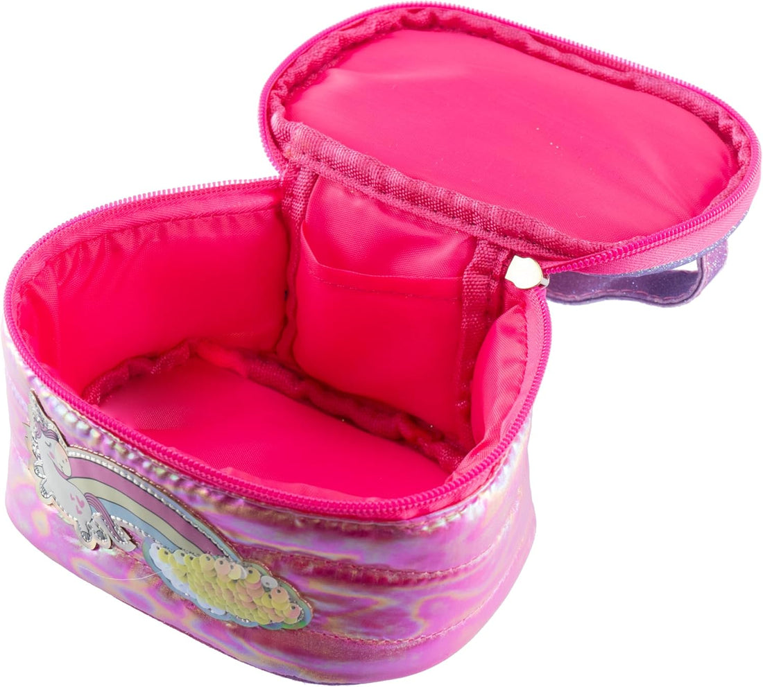Girabrilla Hologram Sequined Tweed Fabric Luggage Shoulder Bag