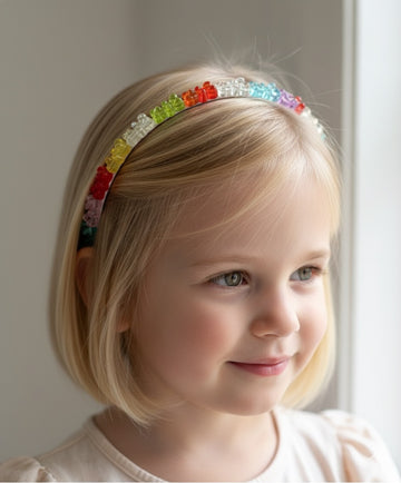 Şeffaf Renkli Pleksi Mini Jelibon Ayıcıklar Taç