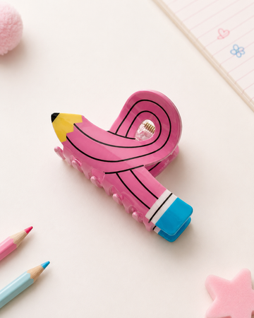 Pembe Kalem Formlu İthal Kemik Mandal Toka Çocuk ve Yetişkin