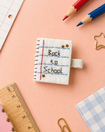 Back to School Defter Figürlü Keçe Çocuk Pens Saç Tokası