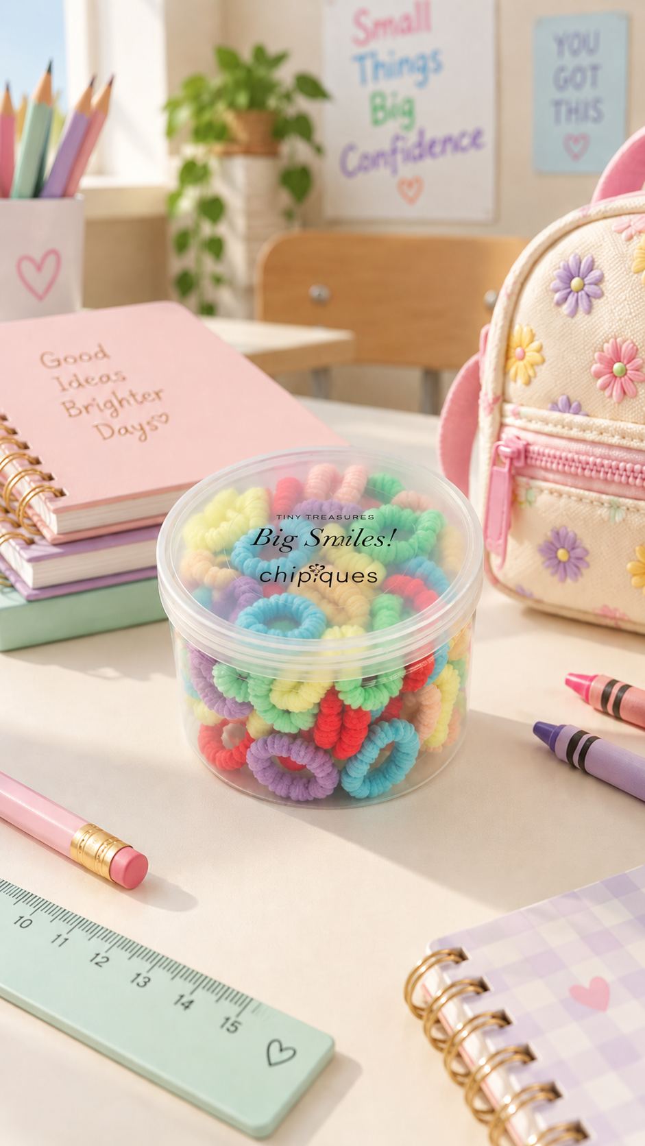 100'lü Karışık Pastel Renkli Mini Lastik Havlu Tokalar