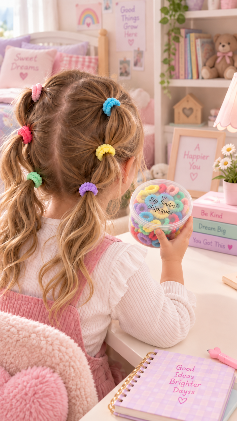 100'lü Karışık Pastel Renkli Mini Lastik Havlu Tokalar