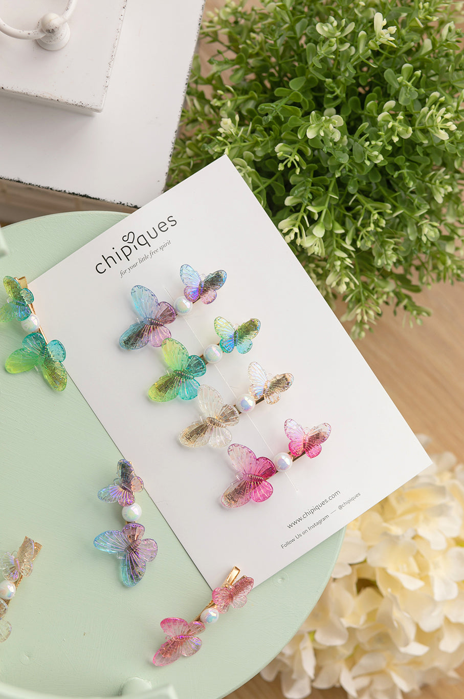 Set of 4 Gradient Plexiglass Butterfly Clip Buckle