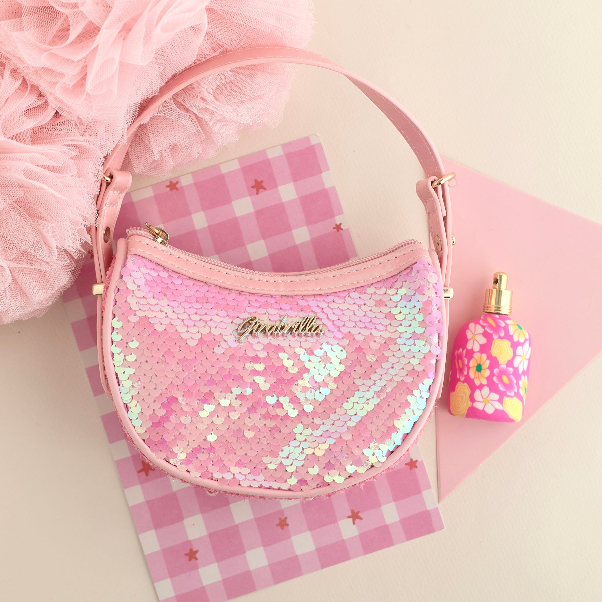 Girabrilla Moon Bag Payetli Omuz Çantası