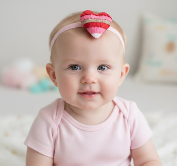 Gold Pink Red Sequined Heart Felt