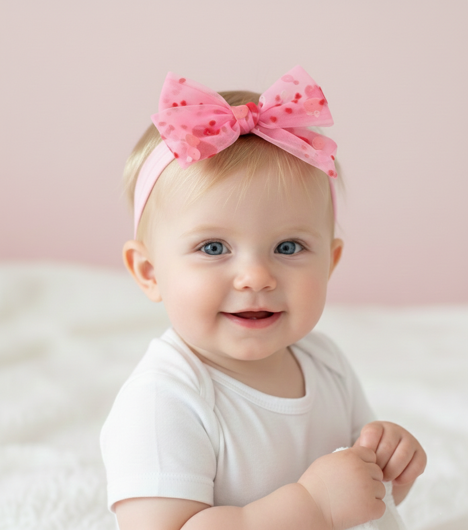 Kalp Desenli Payet Dolgulu Tül Balerin Fiyonk Cocuk & Bebek