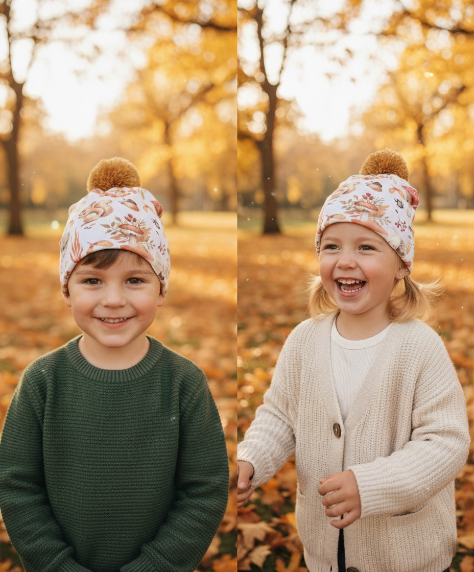 Unisex Forest Ponpon Orta Kalın Kaşkorse Bere