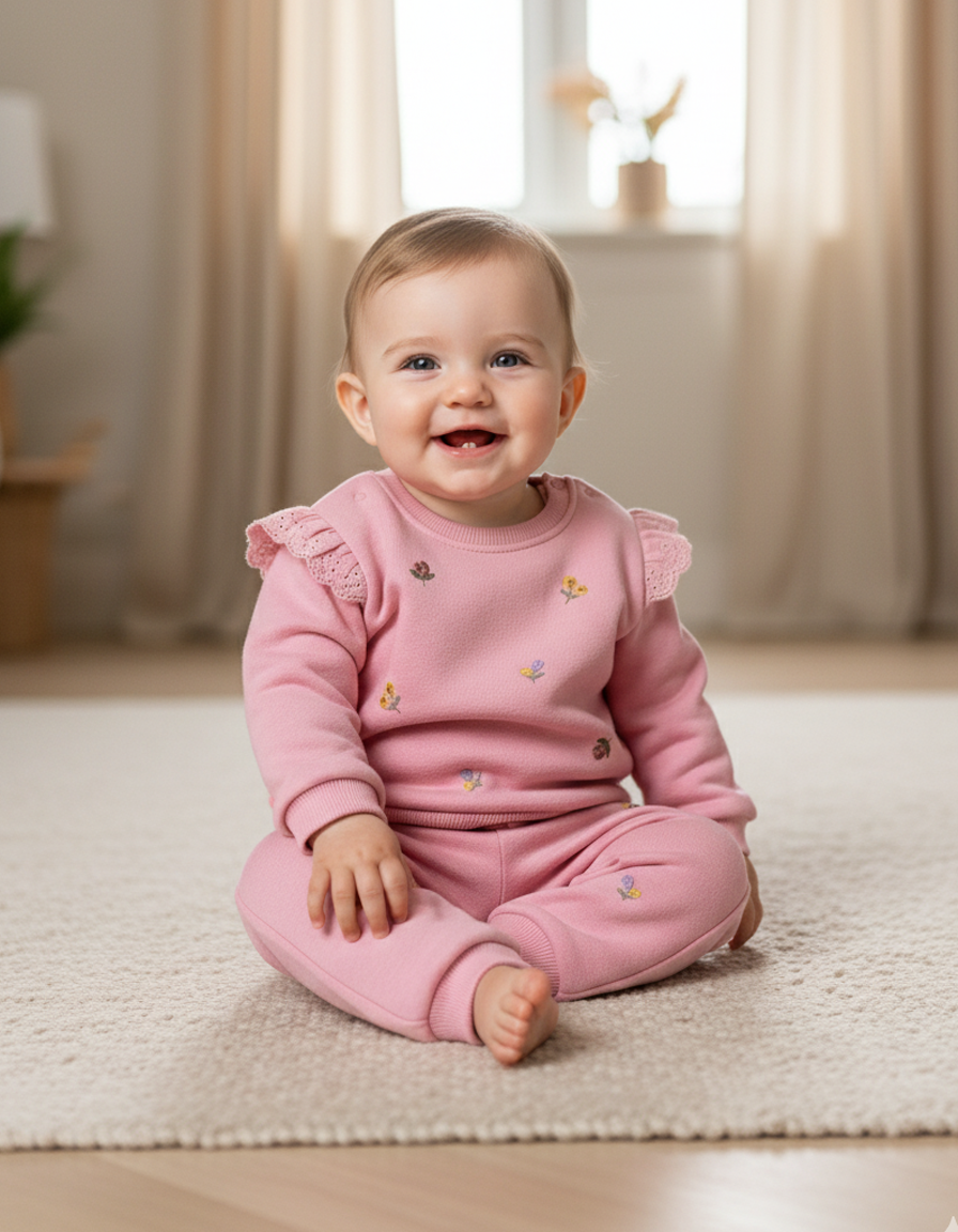 Navy Blue, Thick Sweatshirt Set