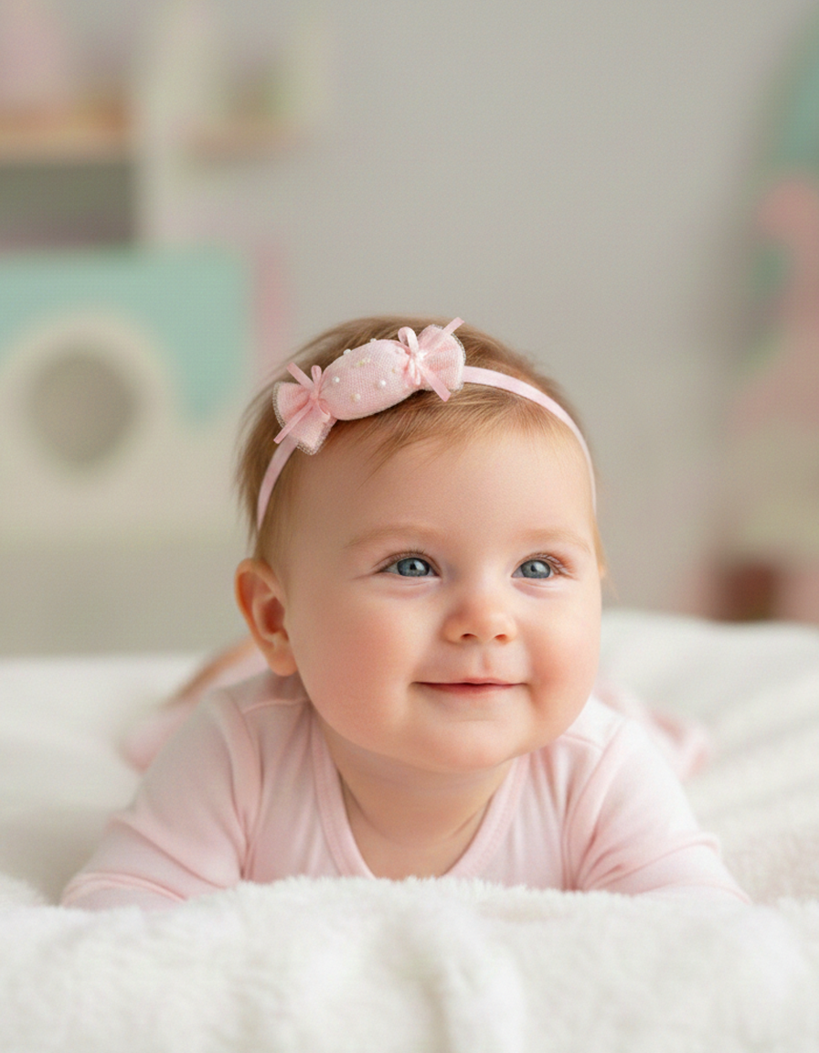 Pembe Boncuk İşlemeli Dolgulu Bonbon Şeker