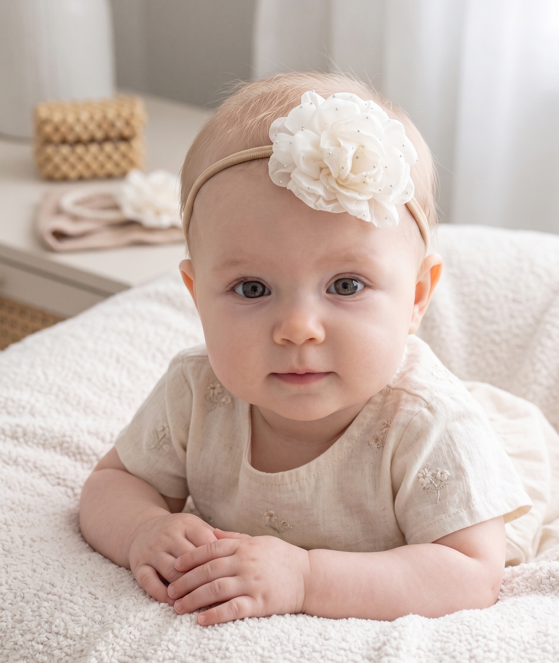 2-Pack Powder and Burgundy Satin Crown