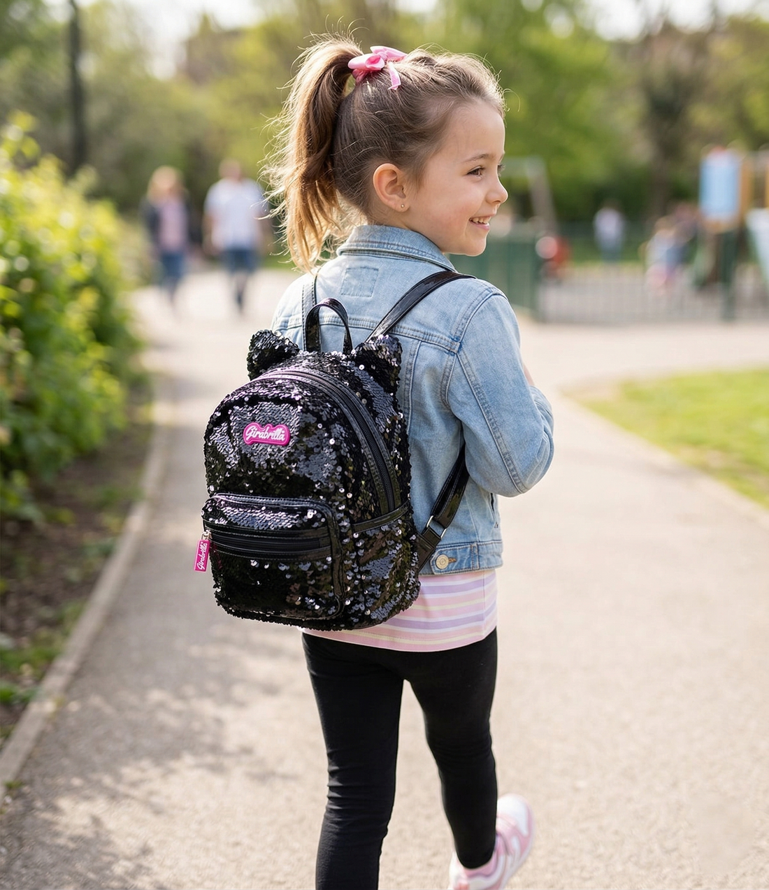 Girabrilla Mini Siyah Backpack Kitty