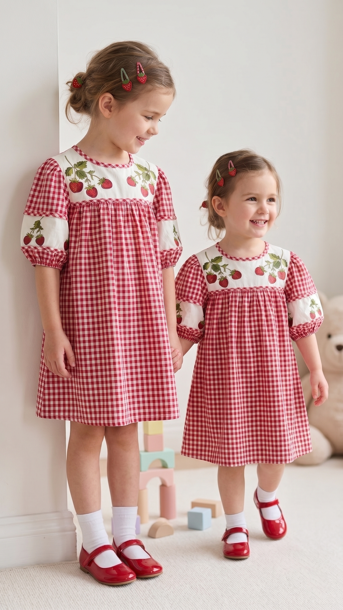 Daisy Motif Scallop Collar Linen Dress