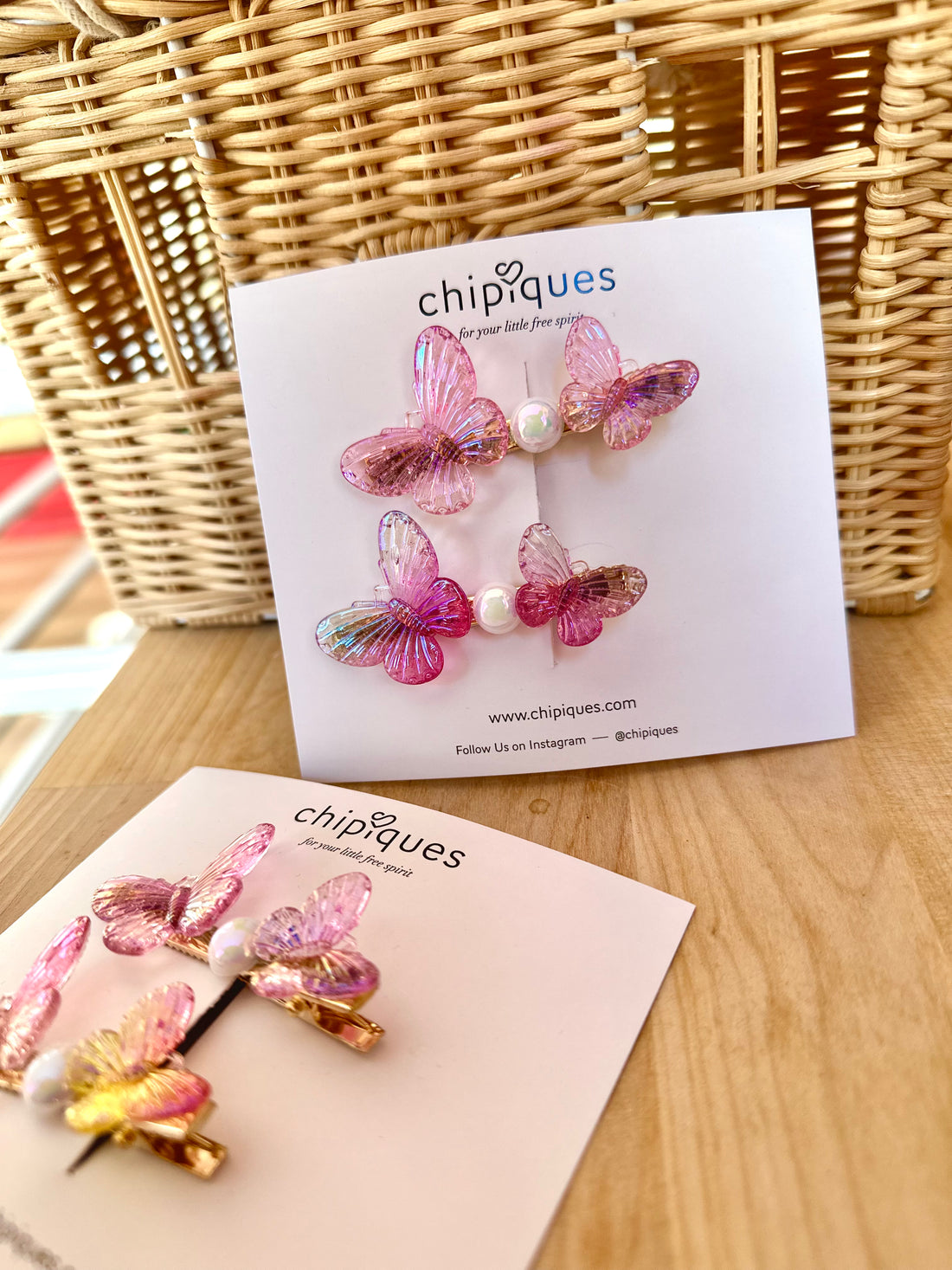 Set of 2 Gradient Plexi Butterfly Clip Buckle