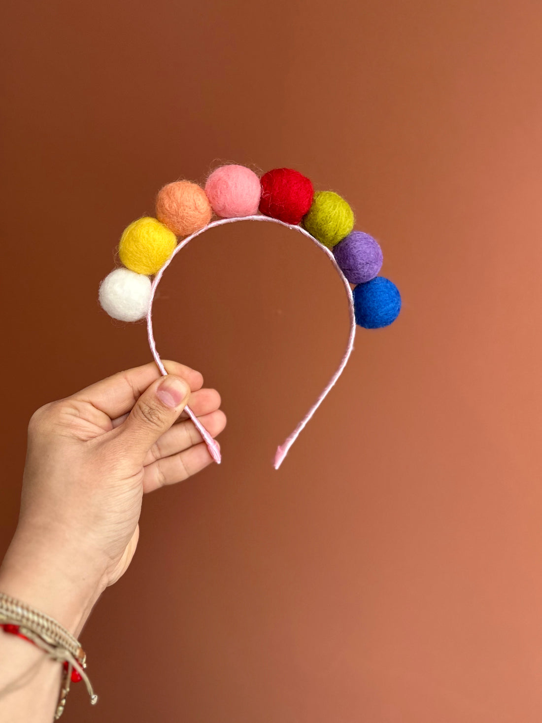 Pastel Pompom Ribbon Crown