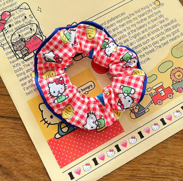 Hello Kitty Baskılı Çocuk Scrunchie Toka