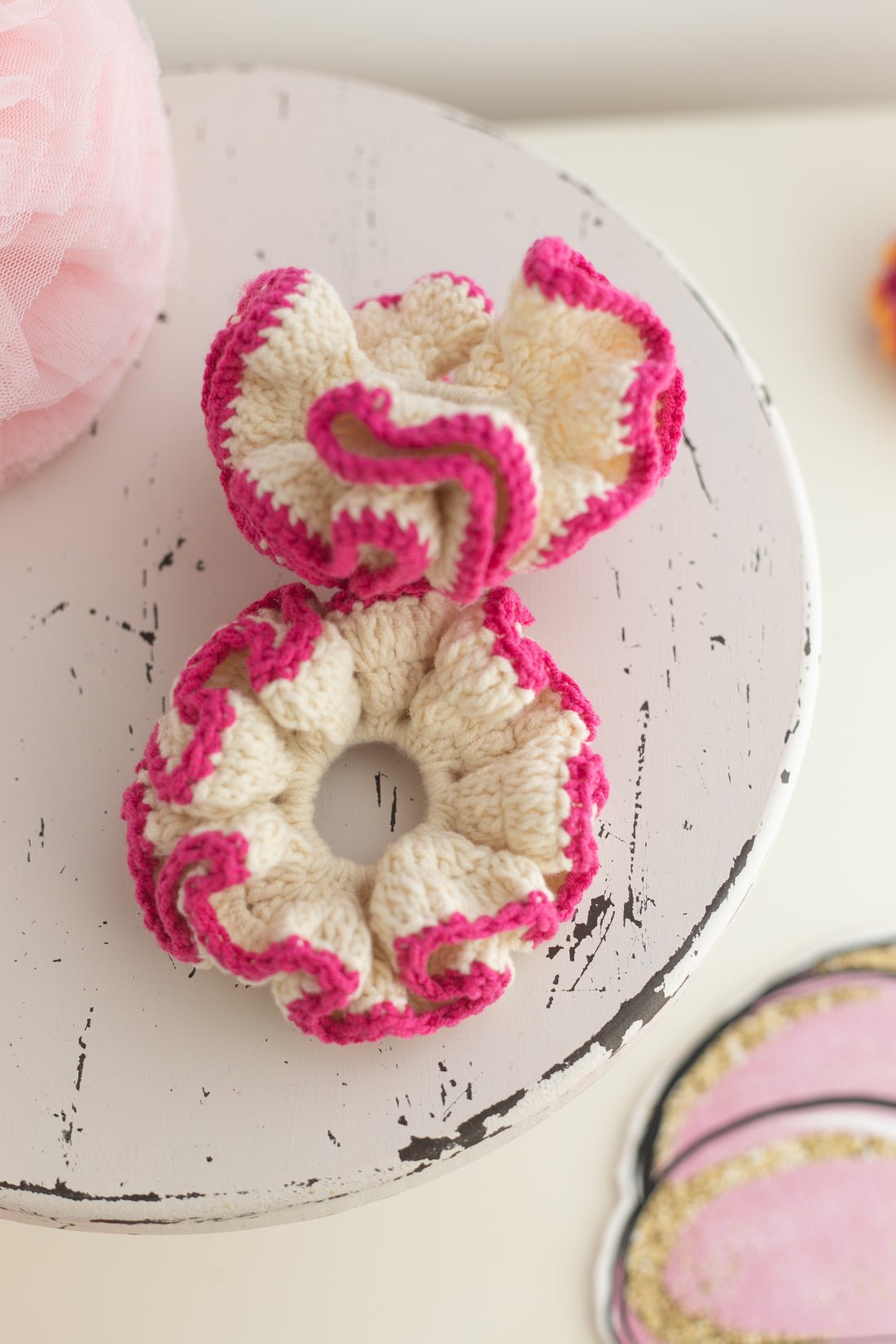 Crochet Red Maxi Scrunchie Buckle
