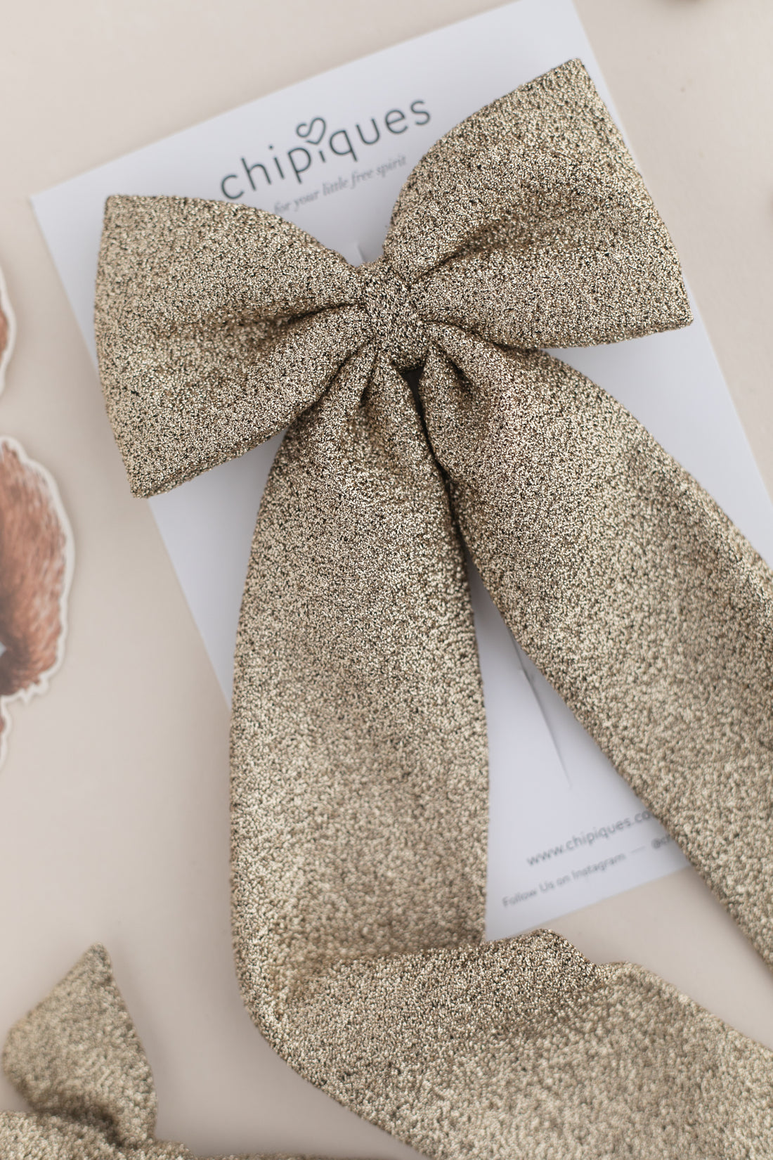 Gold Sim Kaplamali Uzun Kuyruklu Balerin Otomatik Klips