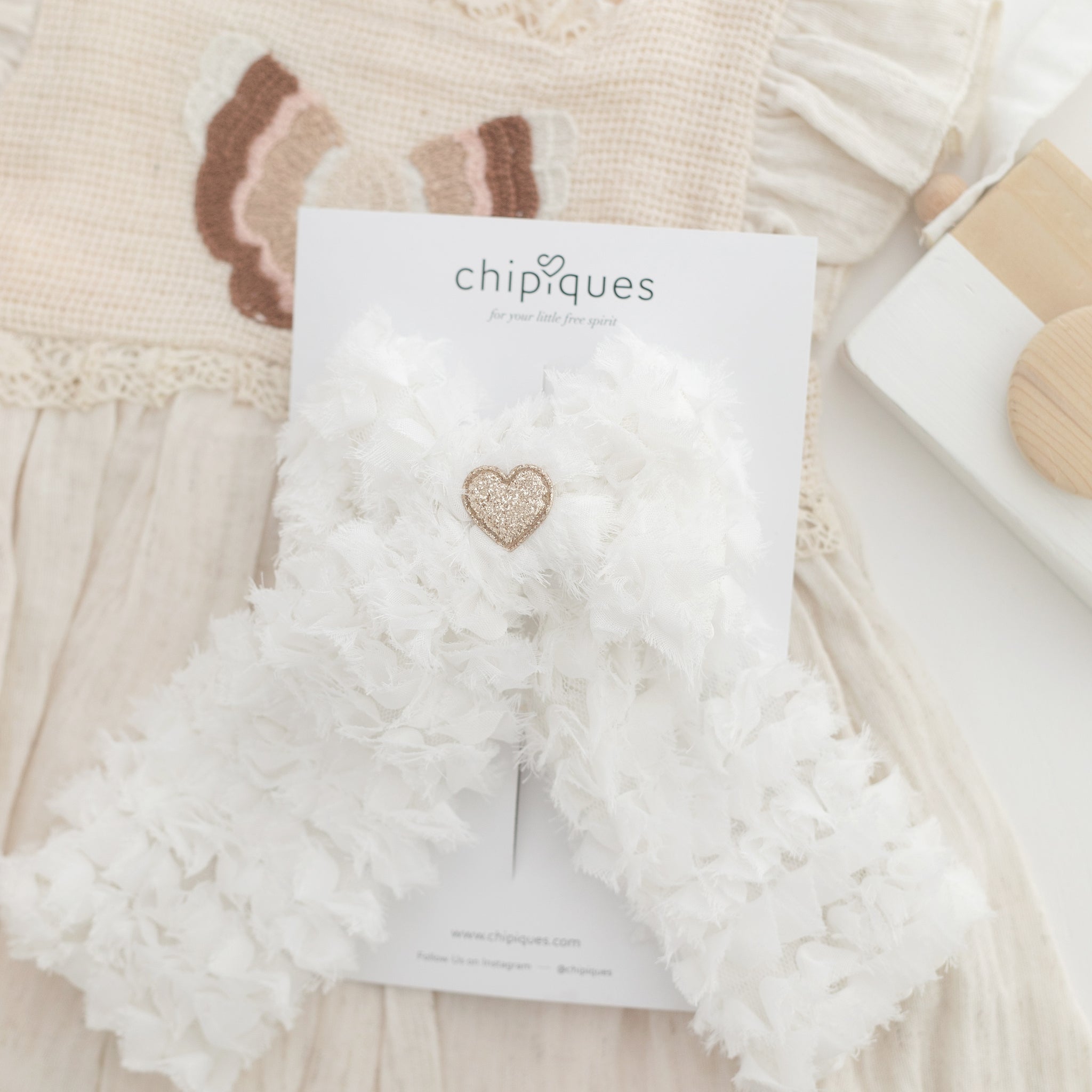 3D Floral Organza Ballerina Bow Clip