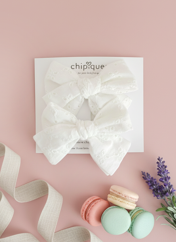 2 Piece Ecru Festo Ballerina Bow Set