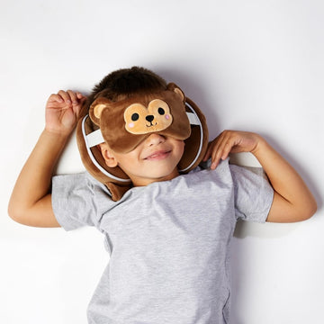 Relaxeazzz Seyahat Yastığı ve Göz Maskesi-Monkey